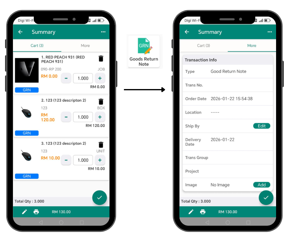 Good Return Note & Credit Note